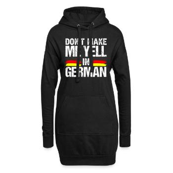 Ne me forcez pas à crier la voix allemande - Sweat-shirt à capuche long Femme - noir - Devant