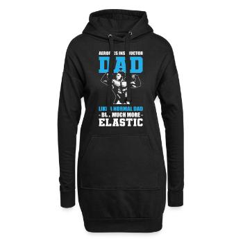 Aerobic Instructor Like A Normal Dad Fitness Coach - Hoodie-Kleid - Schwarz - Vorne