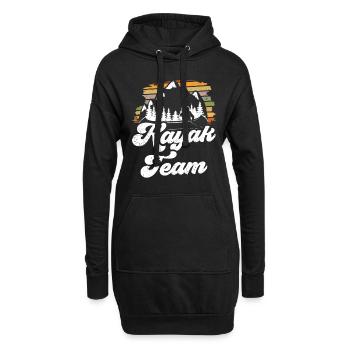 Kajak Team Kajakfahrer Kayak Kajakfahren Hobby - Hoodie-Kleid - Schwarz - Vorne