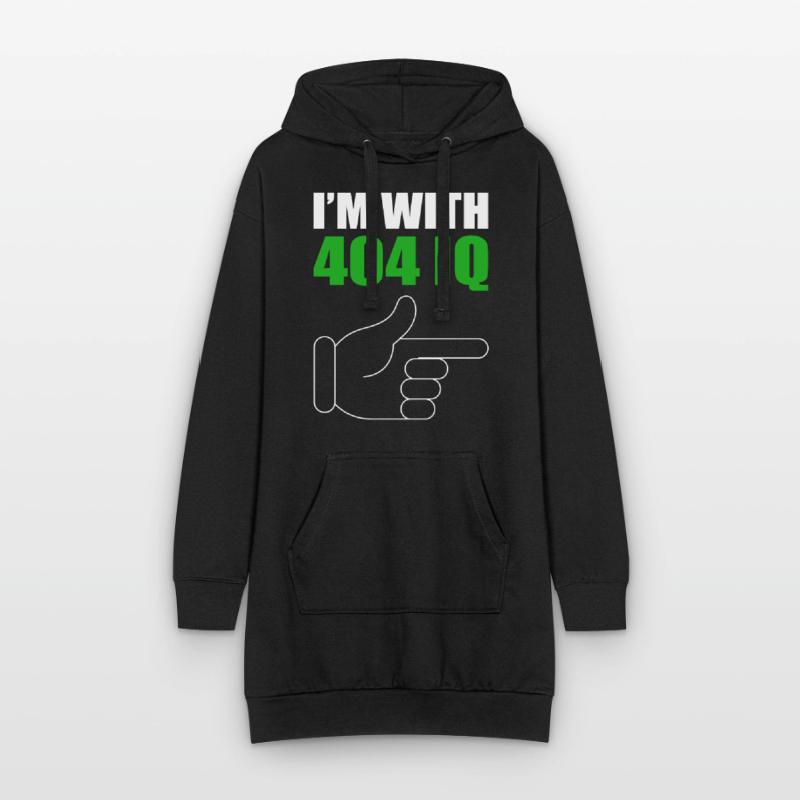 I'm with Stupid 404 Error Programmer Coding Hoodie-Kleid