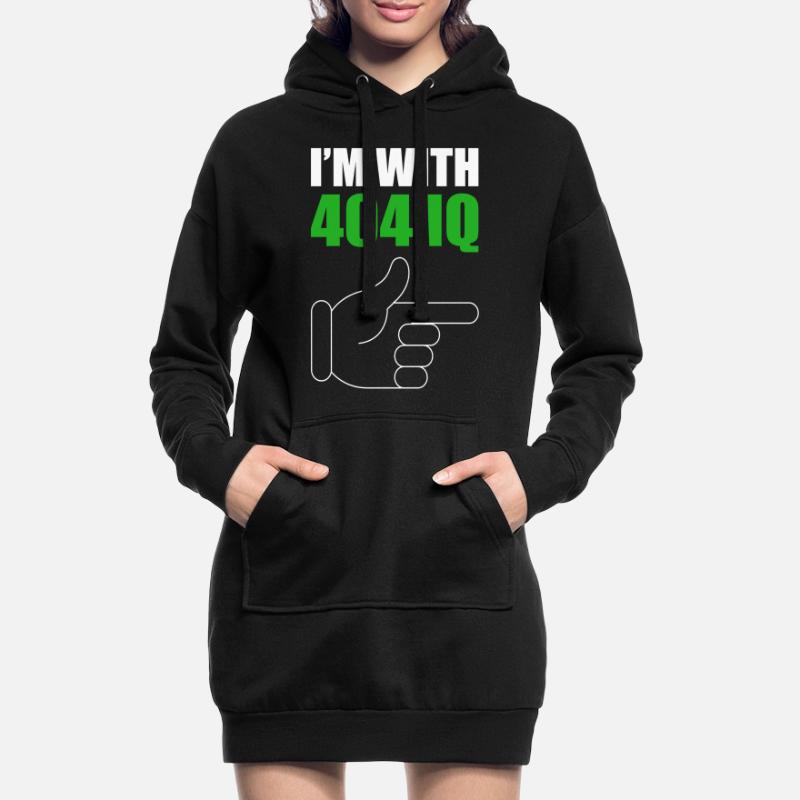 I'm with Stupid 404 Error Programmer Coding Hoodie-Kleid