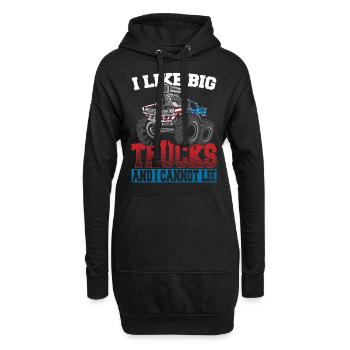 J’aime les gros camions et je ne peux pas mentir Monstertruck - Sweat-shirt à capuche long Femme - noir - Devant
