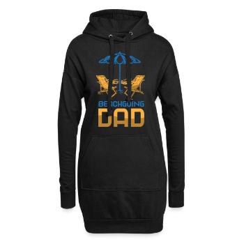Visite de la plage Father Beach plage plage vacances plage plage - Sweat-shirt à capuche long Femme - noir - Devant