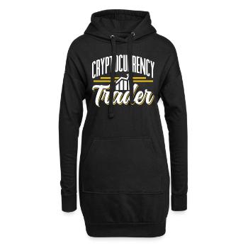 Kryptowährungs Händler Krypto Crypto Trader - Hoodie-Kleid - Schwarz - Vorne