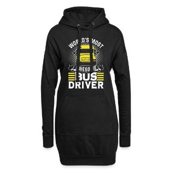Le chauffeur de bus le plus ingénieux au monde Trajet en bus - Sweat-shirt à capuche long Femme - noir - Devant
