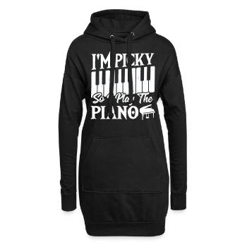 I'm Picky So I Play The Piano Keyboard Pianist - Hoodie-Kleid - Schwarz - Vorne