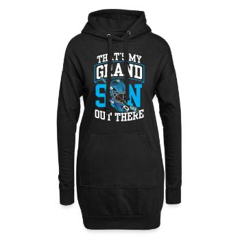 Das Ist Mein Enkel Da Draußen Eishockey Sport - Hoodie-Kleid - Schwarz - Vorne