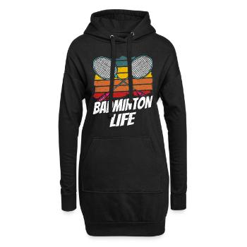 Vie de badminton Joueur de badminton Joueur de badminton Badminton - Sweat-shirt à capuche long Femme - noir - Devant