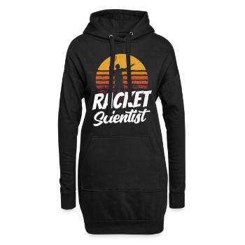 Schläger Wissenschaftler Racket Scientist - Hoodie-Kleid - Schwarz - Vorne