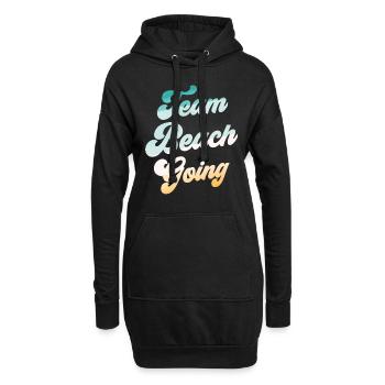 Team Beachgoing Strandurlaub Strand Strandgänger - Hoodie-Kleid - Schwarz - Vorne