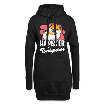 Hamster Flüsterer Süß Besitzer Haustier - Hoodie-Kleid - Schwarz - Vorne