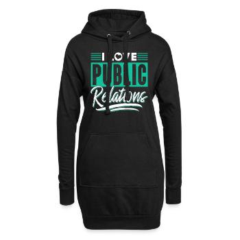 Ich Liebe Public Relations Job PR Beruf - Hoodie-Kleid - Schwarz - Vorne