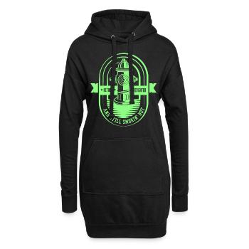 Pompier à la retraite et encore chaud - Sweat-shirt à capuche long Femme - noir - Devant