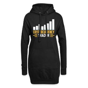 Crypto-Trader Crypto Trader Crypto - Sweat-shirt à capuche long Femme - noir - Devant