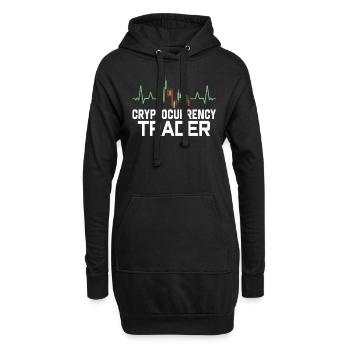 Kryptowährungs Händler Krypto Crypto Trader - Hoodie-Kleid - Schwarz - Vorne