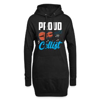 Stolze Cellistin Cellos Cellist Cello Musiker - Hoodie-Kleid - Schwarz - Vorne
