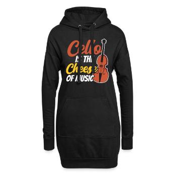 Le violoncelle est le fromage de la musique violoncelliste violoncelliste - Sweat-shirt à capuche long Femme - noir - Devant
