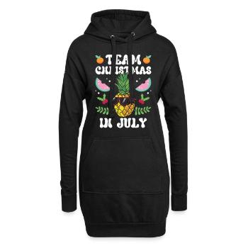 Team Weihnachten Im Juli Santa Christmas In July - Hoodie-Kleid - Schwarz - Vorne
