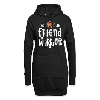 Freund eines Kriegers Lymphom Leukämie Krebs - Hoodie-Kleid - Schwarz - Vorne