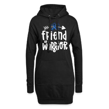 Friend Of A Warrior Support Team Darmkrebs - Hoodie-Kleid - Schwarz - Vorne