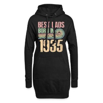 Les meilleurs pères sont nés en 1935, 88 ans, - Sweat-shirt à capuche long Femme - noir - Devant