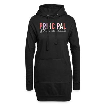 Valentinstag Prinzip der süßesten Herzen - Hoodie-Kleid - Schwarz - Vorne