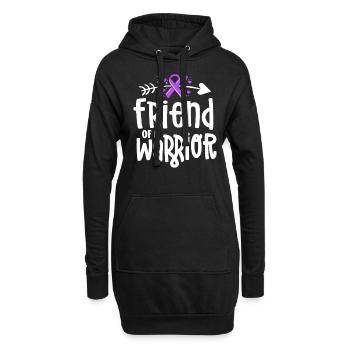 Ami d’un guerrier Équipe de soutien Alzheimers - Sweat-shirt à capuche long Femme - noir - Devant