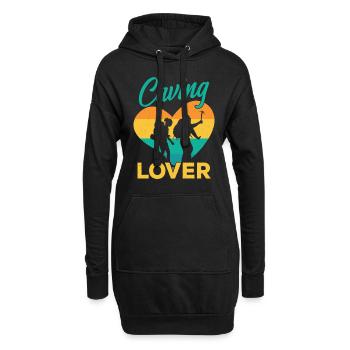 Höhlenliebhaber Cave Höhlenwandern Caving Höhle - Hoodie-Kleid - Schwarz - Vorne