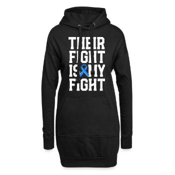 Ihr Kampf ist mein Kampfpartner Unterstützung ALS - Hoodie-Kleid - Schwarz - Vorne