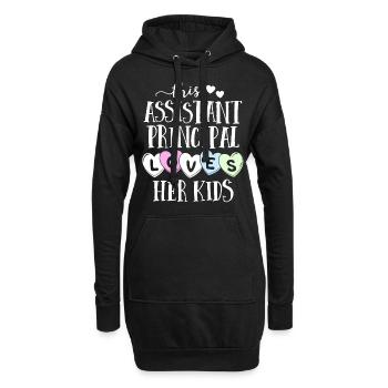 Die stellvertretende Schulleiterin liebt die Schule ihrer Kinder - Hoodie-Kleid - Schwarz - Vorne