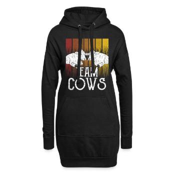 Équipe Vaches Ferme Vache laitière Animaux - Sweat-shirt à capuche long Femme - noir - Devant