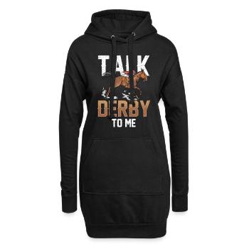 Talk Derby with me rider horse riding - Hoodie Dress - black - Front