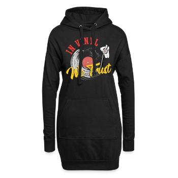 Dans le vinyle, nous faisons confiance à la collection de disques vinyles - Sweat-shirt à capuche long Femme - noir - Devant