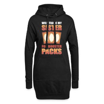 Will Trade My Sister for Booster Packs Trading - Hoodie-Kleid - Schwarz - Vorne