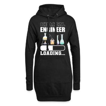 Futur ingénieur chimiste de chargement - Sweat-shirt à capuche long Femme - noir - Devant