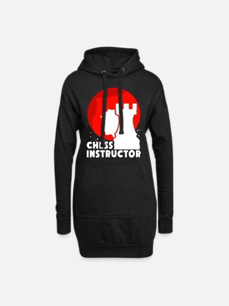 Schachlehrer Schachspieler Schach Schachverein - Hoodie-Kleid - Schwarz