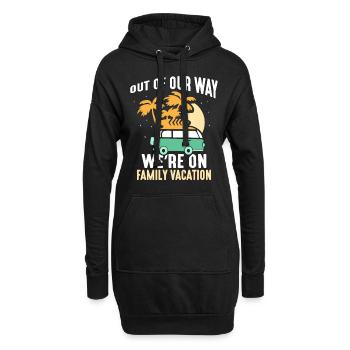À l’écart Nous sommes en famille de vacances en famille - Sweat-shirt à capuche long Femme - noir - Devant