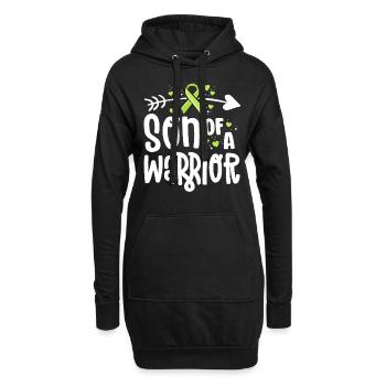 Fils d’un guerrier Lymphome Cancer Awareness Family - Sweat-shirt à capuche long Femme - noir - Devant