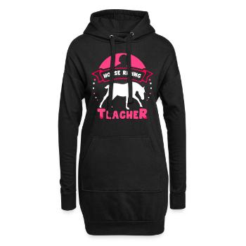 Reitlehrer Reitunterricht Reiter Pferd Reiten - Hoodie-Kleid - Schwarz - Vorne