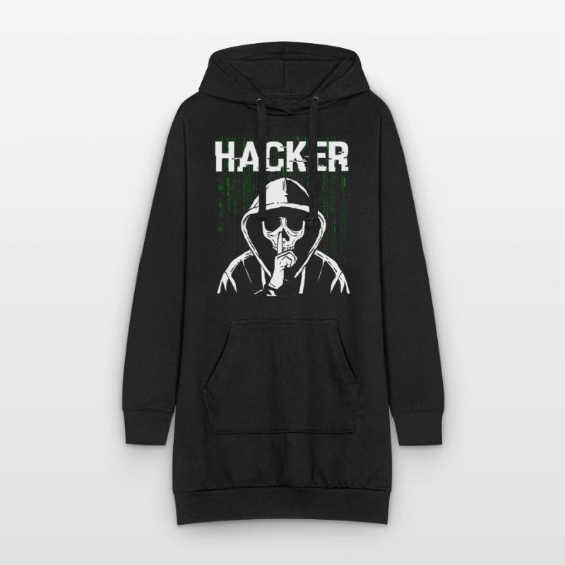 Hacker Skull Hacking Programming Dark Net Hoodie-Kleid