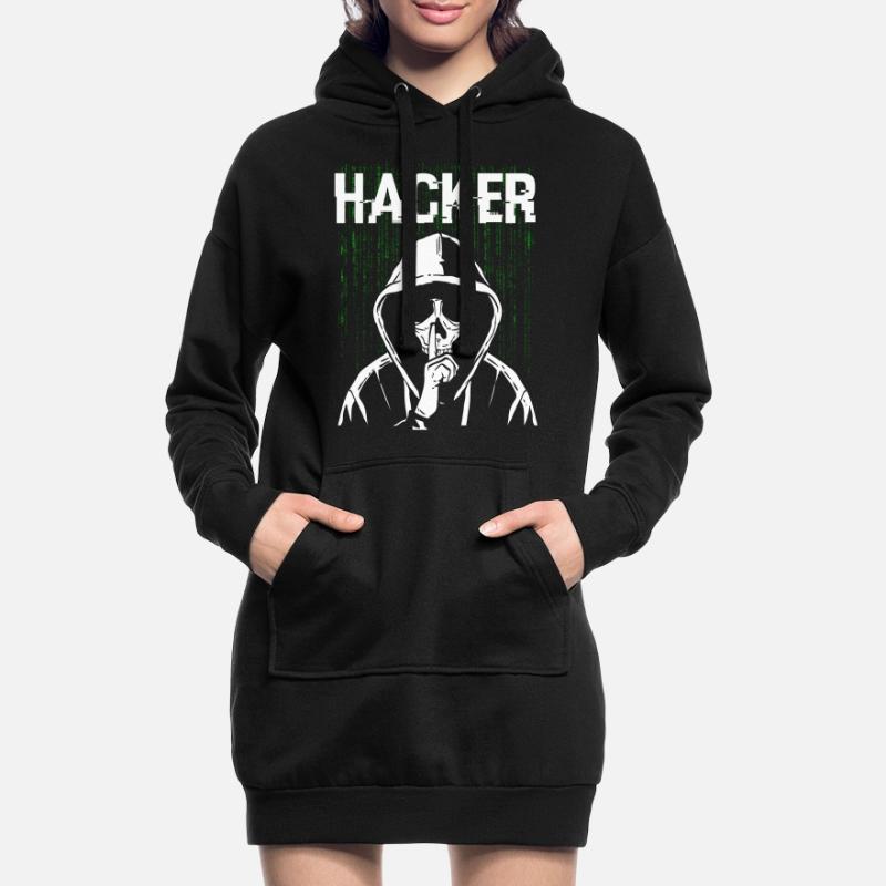 Hacker Skull Hacking Programming Dark Net Hoodie-Kleid