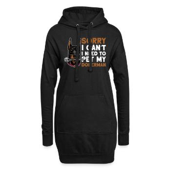 Ne puis-je pas avoir à caresser mon Doberman - Sweat-shirt à capuche long Femme - noir - Devant
