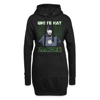 White Hat Hacker Hacking Programmation Dark Net - Sweat-shirt à capuche long Femme - noir - Devant