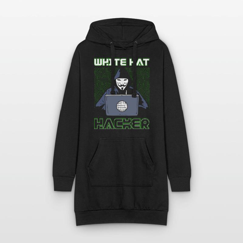 White Hat Hacker Hacking Programmation Dark Net Sweat-shirt à capuche long Femme