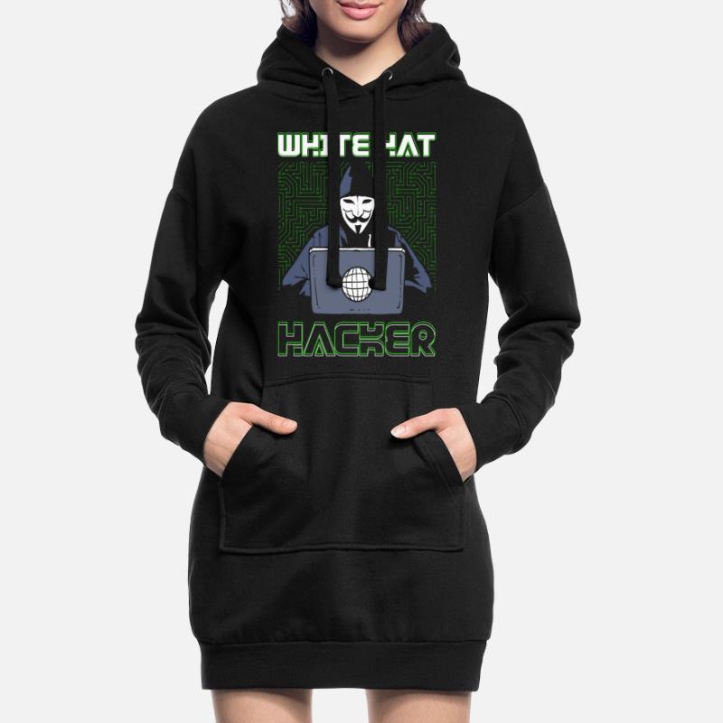 White Hat Hacker Hacking Programmation Dark Net Sweat-shirt à capuche long Femme