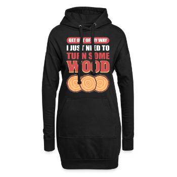 Dégage de mon chemin, j’ai juste besoin de tourner du bois - Sweat-shirt à capuche long Femme - noir - Devant