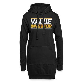 Value Investor Anleger Finanzier Investieren - Hoodie-Kleid - Schwarz - Vorne
