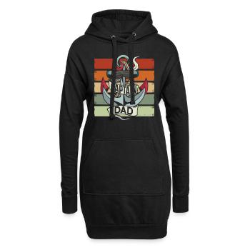 Captain Papa Voilier Bateau de navigation Bateau - Sweat-shirt à capuche long Femme - noir - Devant