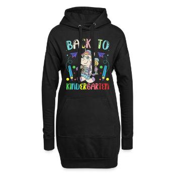 Retour à la maternelle Humour Enfants Doux dictons - Sweat-shirt à capuche long Femme - noir - Devant