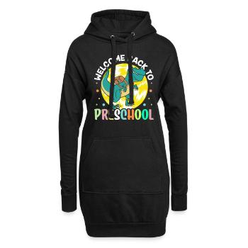 Willkommen Zurück In Der Vorschule Schulstart - Hoodie-Kleid - Schwarz - Vorne